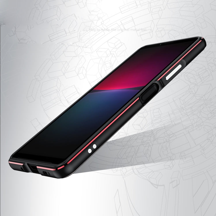 For Sony Xperia 10 ��� Aurora Series Lens Protector + Metal Frame Protective Phone Case(Green+Silver)