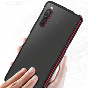 For Sony Xperia 10 ��� Aurora Series Lens Protector + Metal Frame Protective Phone Case(Green+Silver)