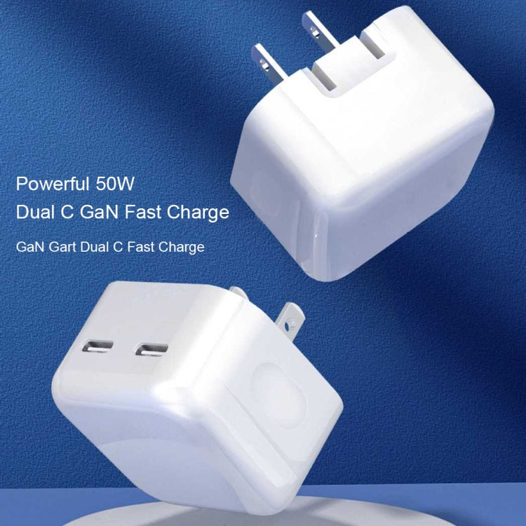 PD 50W Dual USB-C / Type-C Ports Charger(US Plug) - free shipping - PMC Jewellery - Order now!