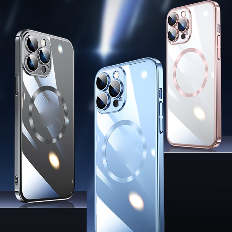 For iPhone 14 Magsafe Magnetic Electroplated PC Phone Case (Blue) - iPhone 14 Cases by PMC TechLife | Online Shopping South Africa | PMC TechLife