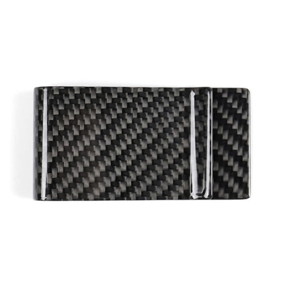 Car Carbon Fiber Card Holder Wallet Credit Card Clip(Polished)