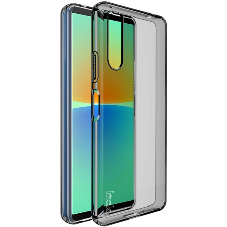 For Sony Xperia 10 IV IMAK UX-5 Series Transparent Shockproof TPU Protective Phone Case(Transparent Black) - Sony Cases by imak | Online Shopping South Africa | PMC TechLife | Buy Now Pay Later Mobicred