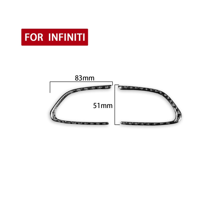 Car Carbon Fiber Steering Wheel Buttons Decorative Sticker for Infiniti Q50 2014-2020 / Q60 / QX60(Black) - Steering Wheel Accessories by PMC TechLife | Online Shopping South Africa | PMC TechLife | Buy Now Pay Later Mobicred