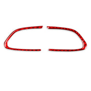 Car Carbon Fiber Steering Wheel Buttons Decorative Sticker for Infiniti Q50 2014-2020 / Q60 / QX60(Red)