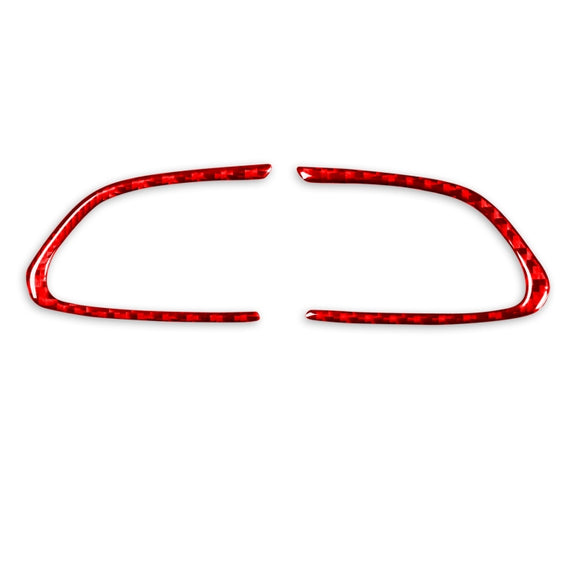 Car Carbon Fiber Steering Wheel Buttons Decorative Sticker for Infiniti Q50 2014-2020 / Q60 / QX60(Red)