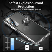 For Sony Xperia 10 IV HD Magnetic Metal Tempered Glass Phone Case(Silver)