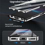 For Sony Xperia 10 IV HD Magnetic Metal Tempered Glass Phone Case(Silver)
