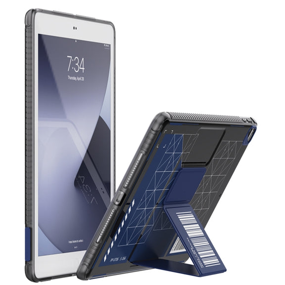 Mutural XingTu Series Tablet Case with Holder For iPad 10.2 2021 / 2020 / Pro 10.5 inch(Dark Blue)