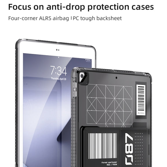 Mutural XingTu Series Tablet Case with Holder For iPad 10.2 2021 / 2020 / Pro 10.5 inch(Dark Blue)