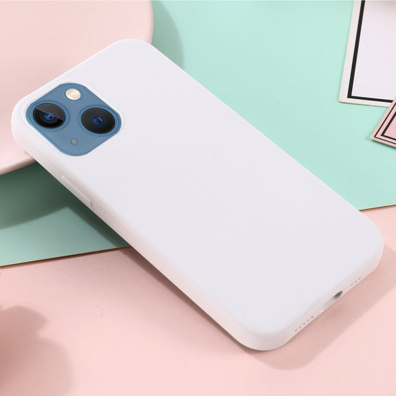 For iPhone 14 Plus Shockproof Silicone Magsafe Case (White)
