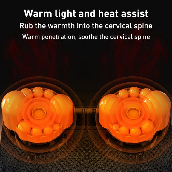 Multifunctional Hot Compress Neck Massager Car Cervical Spine Massage Pillow(Blue Six Keys)