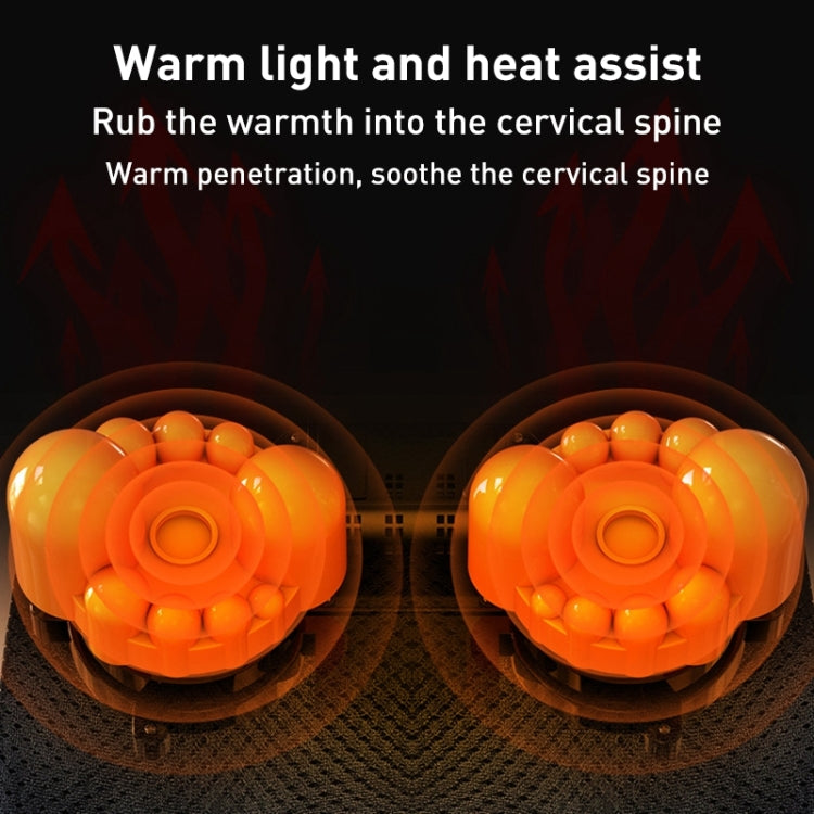 Multifunctional Hot Compress Neck Massager Car Cervical Spine Massage Pillow(Blue Six Keys)