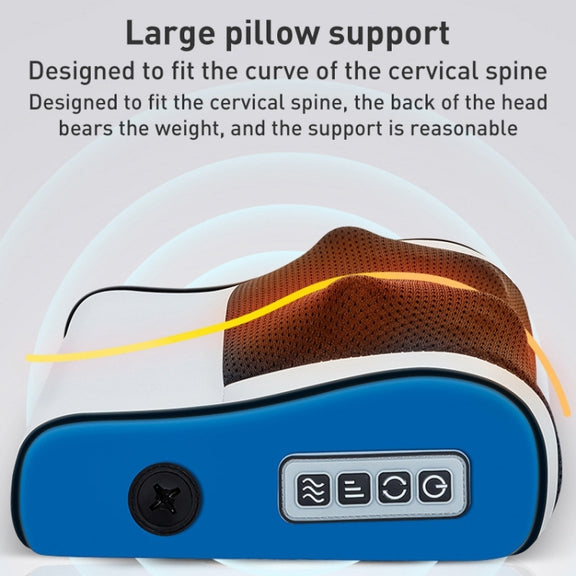Multifunctional Hot Compress Neck Massager Car Cervical Spine Massage Pillow(Blue Upgrade)