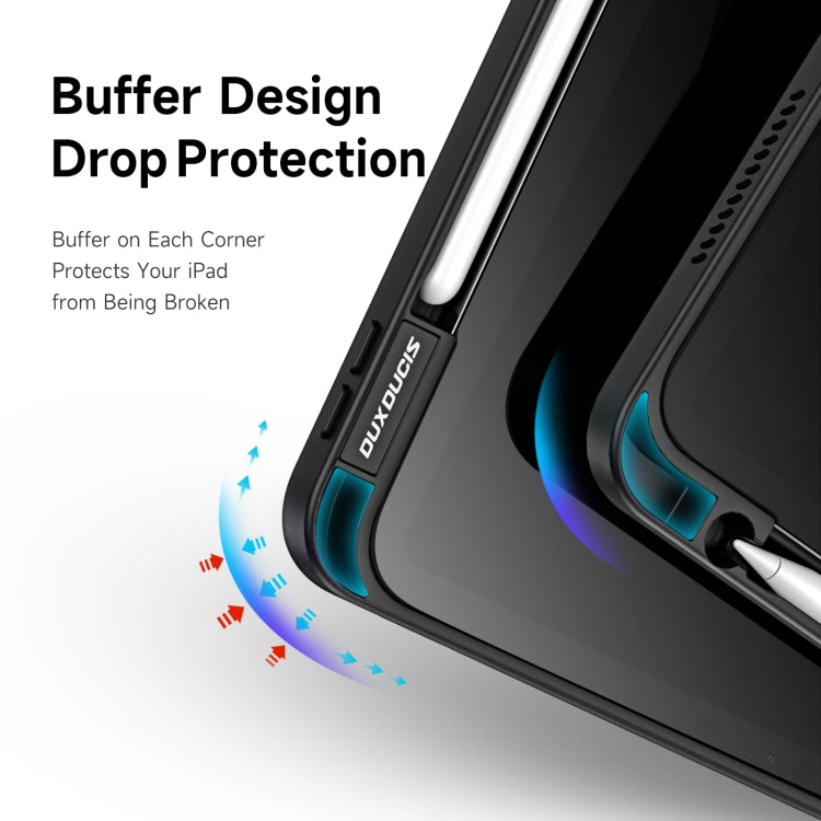 For iPad Air 2020 / Air 2022 / Air 11 2024 DUX DUCIS Magi Series Shockproof Tablet Case(Black) - iPad Air (2022) / (2020) 10.9 Cases by DUX DUCIS | Online Shopping South Africa | PMC TechLife | Buy Now Pay Later Mobicred