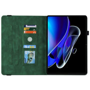 For Realme Pad X Butterfly Flower Embossed Leather Tablet Case(Green)