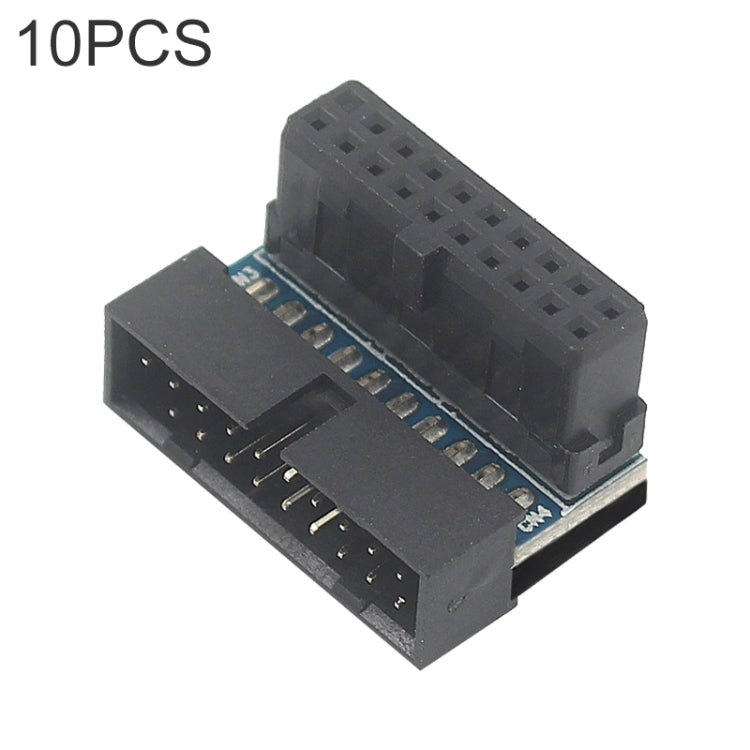 10 PCS 3.0 19P 20P Motherboard Male To Female Extension Adapter, Model: PH19B(Balck) - Others by PMC TechLife | Online Shopping South Africa | PMC TechLife | Buy Now Pay Later Mobicred