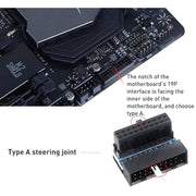 10 PCS 3.0 19P 20P Motherboard Male To Female Extension Adapter, Model: PH19B(Black Blue)