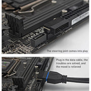 10 PCS 3.0 19P 20P Motherboard Male To Female Extension Adapter, Model: PH19B(Black Blue)