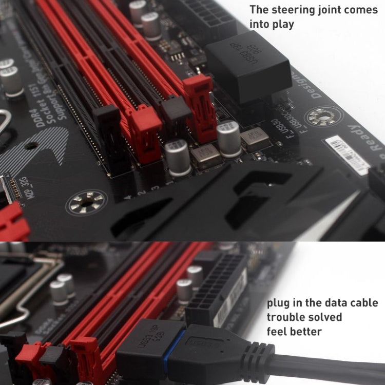 10 PCS 3.0 19P 20P 90 Degree Motherboard Male To Female Extension Adapter, Model: PH19B - Others by PMC TechLife | Online Shopping South Africa | PMC TechLife
