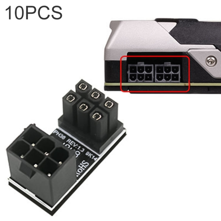 10 PCS ATX 8Pin Female to 8Pin Male 180 Degree Angled Adapter , Model: PH36A - Others by PMC TechLife | Online Shopping South Africa | PMC TechLife | Buy Now Pay Later Mobicred