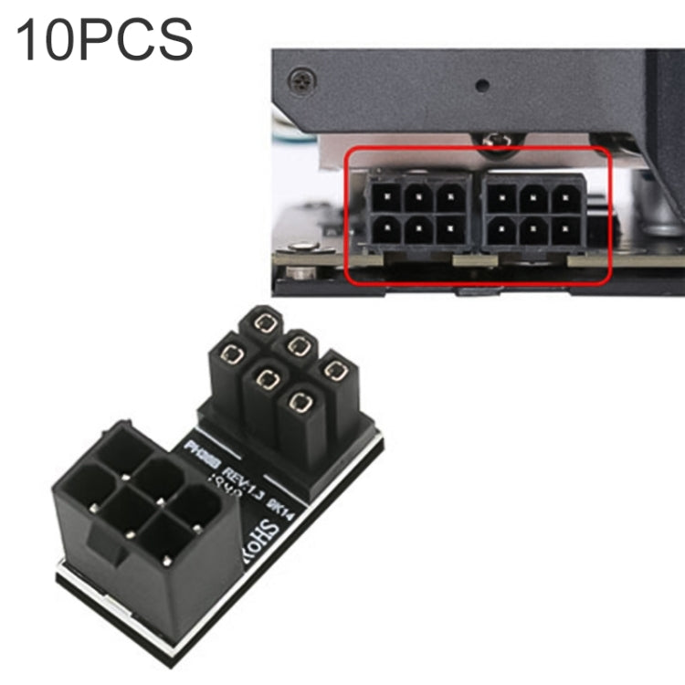 10 PCS ATX 8Pin Female to 8Pin Male 180 Degree Angled Adapter , Model: PH36B - Others by PMC TechLife | Online Shopping South Africa | PMC TechLife | Buy Now Pay Later Mobicred