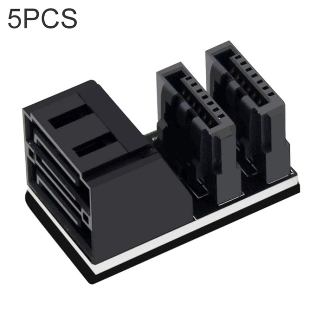 5 PCS Motherboard SATA 7Pin Dual Interface, Model:PH572 90 Degree - Others by PMC TechLife | Online Shopping South Africa | PMC TechLife | Buy Now Pay Later Mobicred