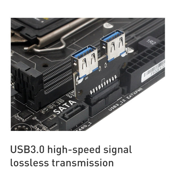 10 PCS 19/20Pin to Dual USB 3.0 Adapter Converter, Model:PH22 - Others by PMC Jewellery | Online Shopping South Africa | PMC Jewellery | Buy Now Pay Later Mobicred