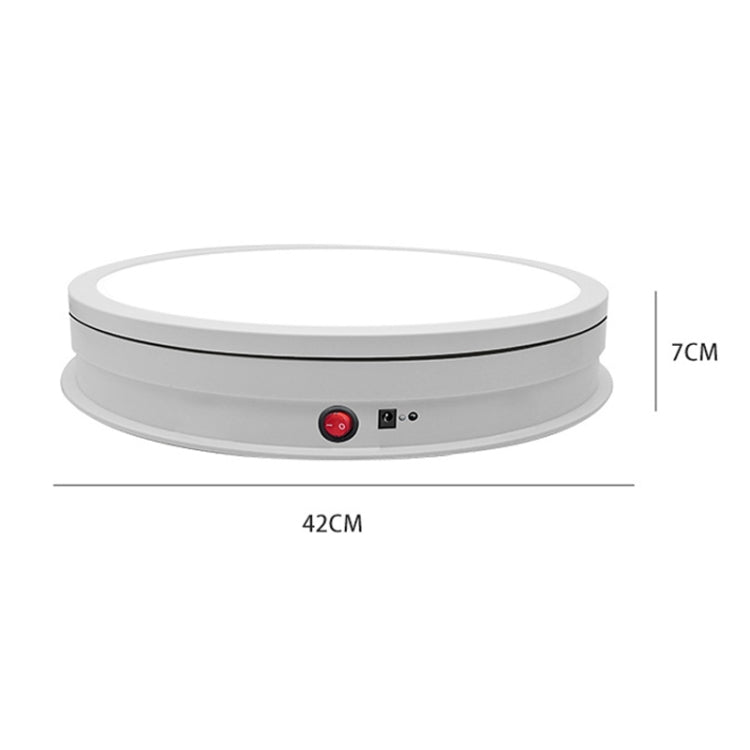 42cm LED Light Electric Rotating Display Stand Turntable, Power Plug:US Plug(White) -  by PMC TechLife | Online Shopping South Africa | PMC TechLife | Buy Now Pay Later Mobicred