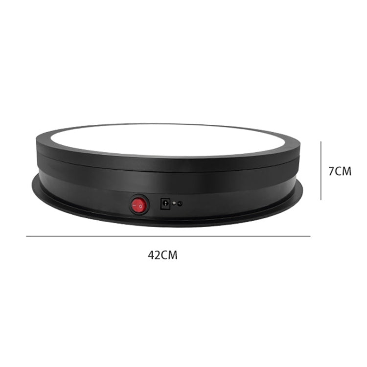 42cm LED Light Electric Rotating Display Stand Turntable, Power Plug:EU Plug(Black) -  by PMC TechLife | Online Shopping South Africa | PMC TechLife | Buy Now Pay Later Mobicred