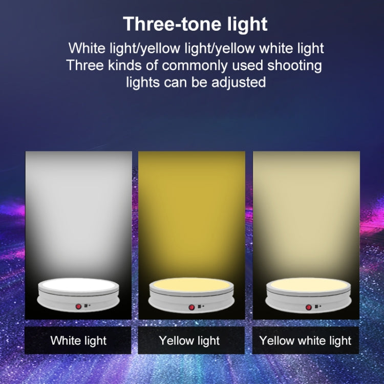 42cm LED Light Electric Rotating Display Stand Turntable, Power Plug:UK Plug(Black) -  by PMC TechLife | Online Shopping South Africa | PMC TechLife | Buy Now Pay Later Mobicred