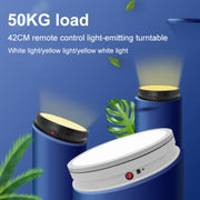 42cm LED Light Electric Rotating Display Stand Turntable, Power Plug:AU Plug(Black)
