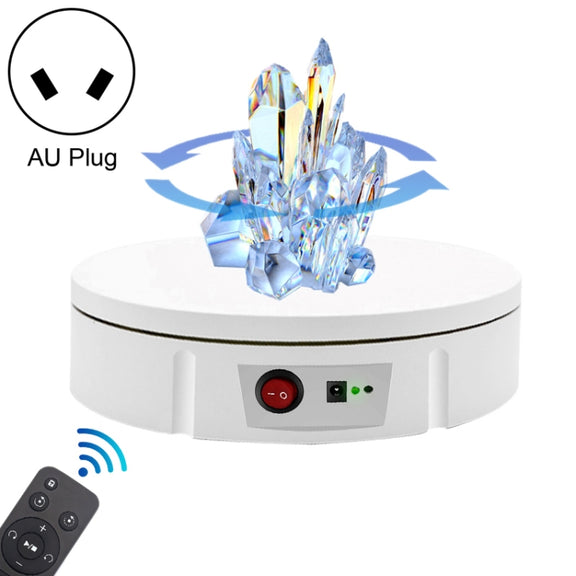22cm Charging Rotating Display Stand Video Shooting Turntable, Load: 50kg, Power Plug:AU Plug(White)