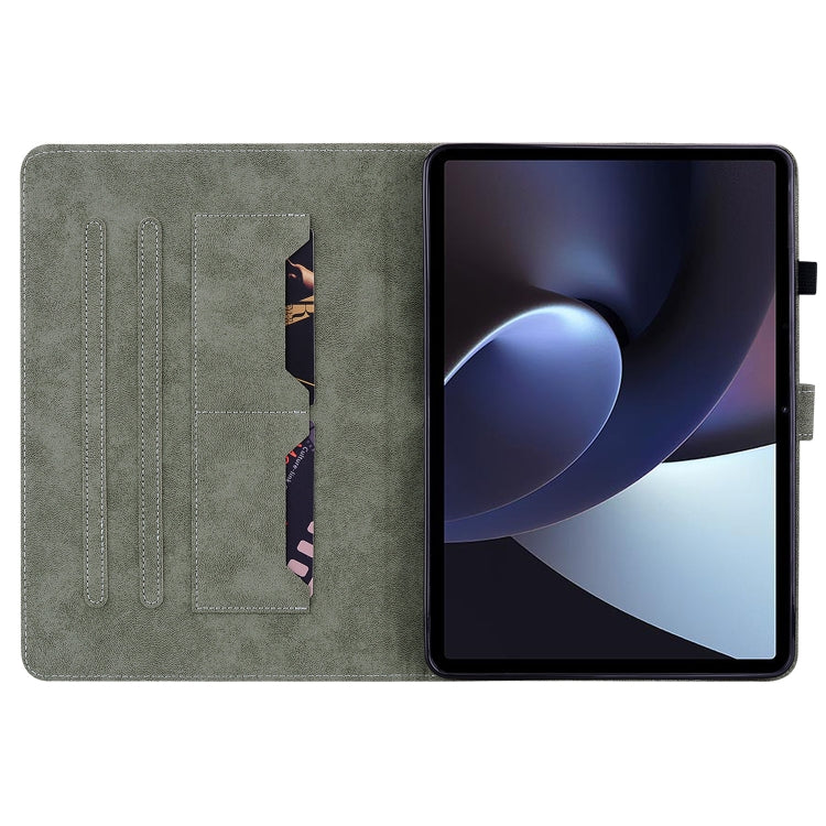 For OPPO Pad 11 Tiger Pattern PU Tablet Case(Brown) - OPPO by PMC TechLife | Online Shopping South Africa | PMC TechLife | Buy Now Pay Later Mobicred
