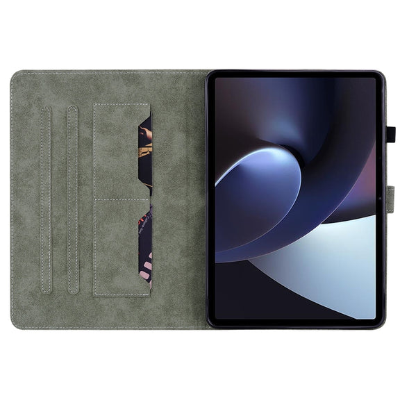 For OPPO Pad 11 Tiger Pattern PU Tablet Case(Brown)