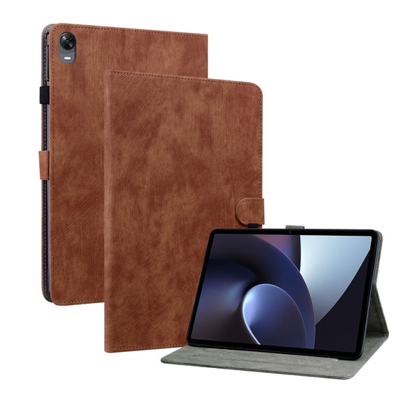 For OPPO Pad 11 Tiger Pattern PU Tablet Case(Brown)