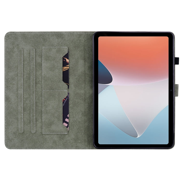 For OPPO Pad Air Tiger Pattern PU Tablet Case(Dark Blue) - free shipping - PMC TechLife - Order now!