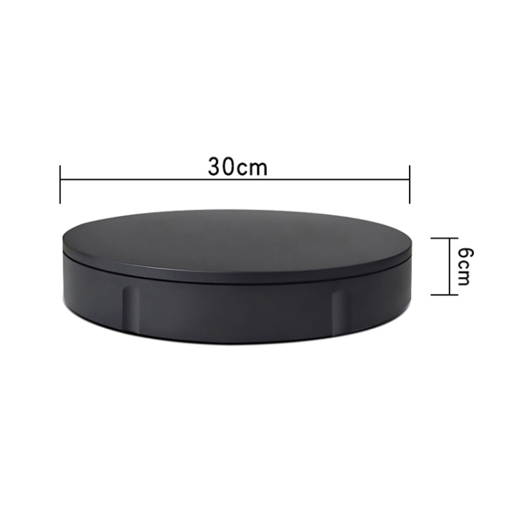 30cm Charging Rotating Display Stand Video Shooting Turntable, Load: 100kg, Power Plug:EU Plug(Black) -  by PMC TechLife | Online Shopping South Africa | PMC TechLife | Buy Now Pay Later Mobicred