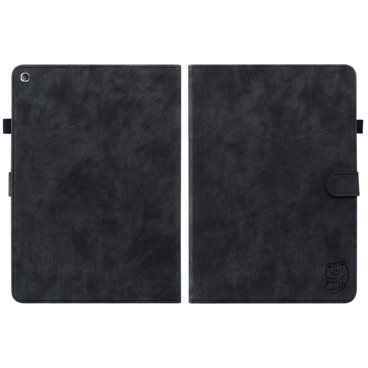 For Amazon Fire HD 8 2015/2016/2017/2018 Tiger Pattern PU Tablet Case(Black) - Amazon by PMC TechLife | Online Shopping South Africa | PMC TechLife | Buy Now Pay Later Mobicred
