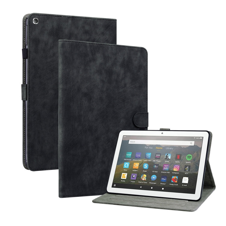 For Amazon Fire HD 8 2015/2016/2017/2018 Tiger Pattern PU Tablet Case(Black) - Amazon by PMC TechLife | Online Shopping South Africa | PMC TechLife | Buy Now Pay Later Mobicred