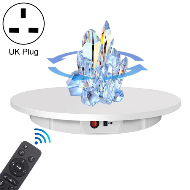 42cm Charging Rotating Display Stand Video Shooting Turntable, Load: 100kg, Power Plug:UK Plug(White)