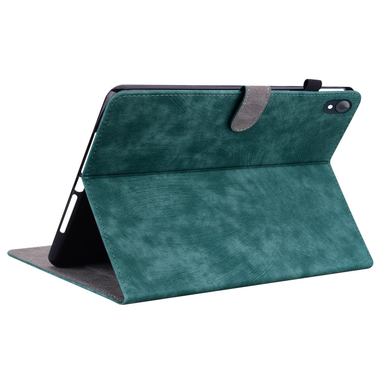 For Lenovo K10 Tiger Pattern PU Tablet Case(Dark Green) - Lenovo by PMC TechLife | Online Shopping South Africa | PMC TechLife | Buy Now Pay Later Mobicred