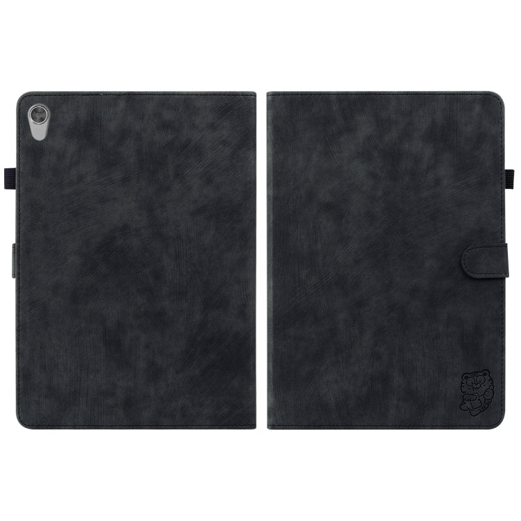 For Lenovo Tab M10 HD Gen 2 Tiger Pattern PU Tablet Case(Black) - Lenovo by PMC TechLife | Online Shopping South Africa | PMC TechLife | Buy Now Pay Later Mobicred