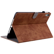 For Lenovo Tab P11/Pad Plus 2011 Tiger Pattern PU Tablet Case(Brown)