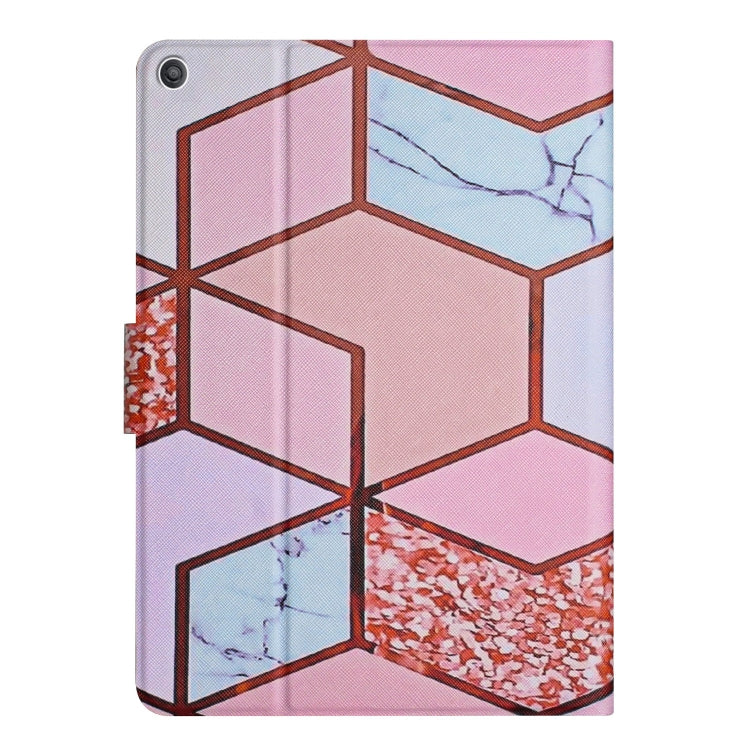 For Amazon Kindle HD 8 2018 / 2017 / 2016 Marble Pattern Smart Leather Tablet Case(Splicing Marble)