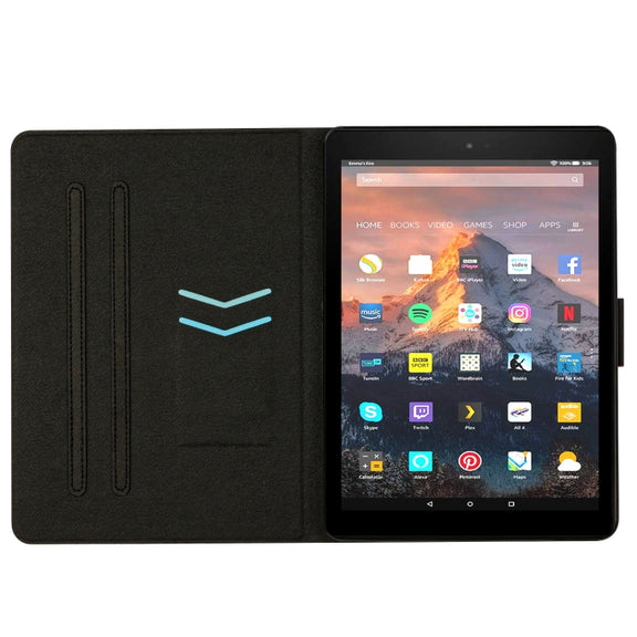 For Amazon Kindle HD 8 2018 / 2017 / 2016 Marble Pattern Smart Leather Tablet Case(Splicing Marble)