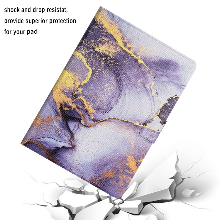 For Lenovo Tab M10 X605F X505 Marble Pattern Smart Leather Tablet Case(Purple) - Lenovo by PMC TechLife | Online Shopping South Africa | PMC TechLife | Buy Now Pay Later Mobicred