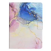 For Lenovo Tab M10 X605F X505 Marble Pattern Smart Leather Tablet Case(Pink Blue)