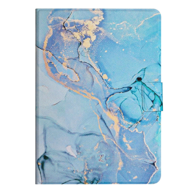 For Lenovo Tab P11 Marble Pattern Smart Leather Tablet Case(Blue)