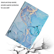 For Lenovo Tab P11 Marble Pattern Smart Leather Tablet Case(Blue)