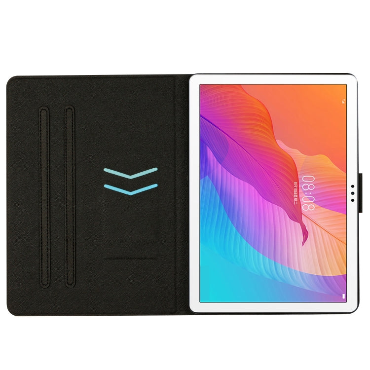 For Huawei MatePad T10s Marble Pattern Leather Tablet Case(Green)